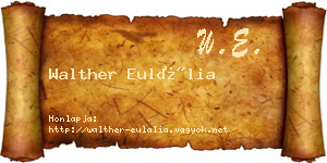 Walther Eulália névjegykártya